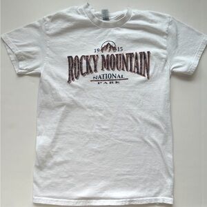 Rocky Mountain National Park RMNP Colorado Short Sleeve Tee White Size S